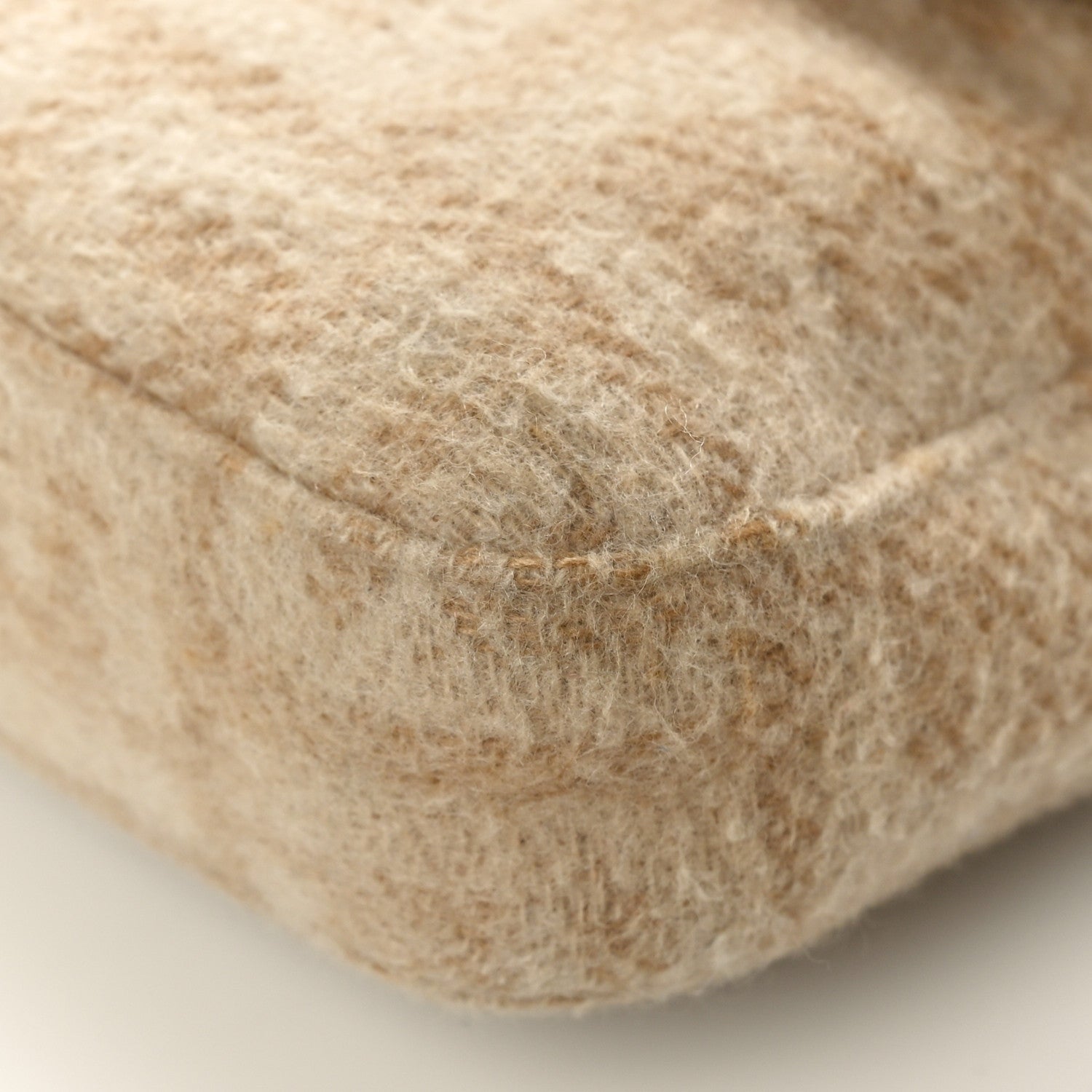Fendi Wool Zucca Baguette Beige 9 of 9