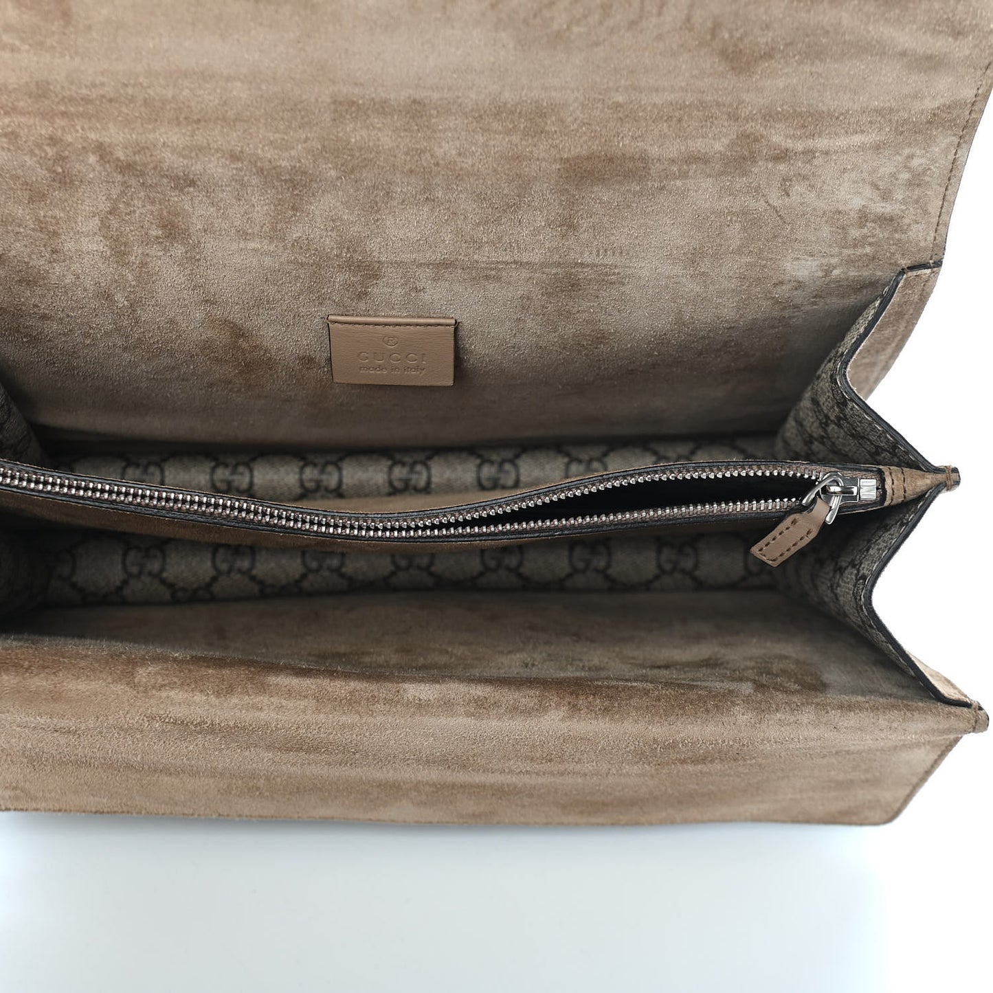 GG Supreme Monogram Medium Dionysus Shoulder Bag Taupe