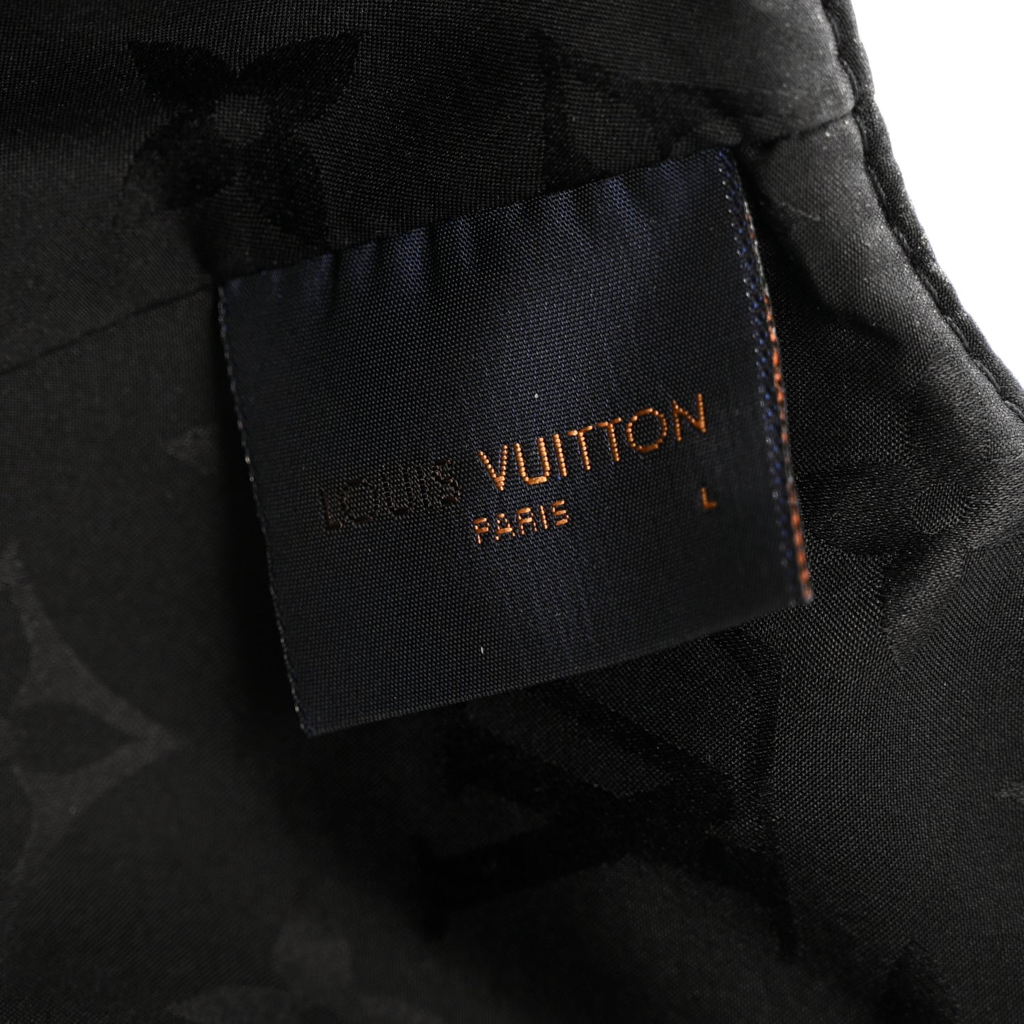 Polyester Silk Monogram Cap Ou Pas Cap Mini L Black