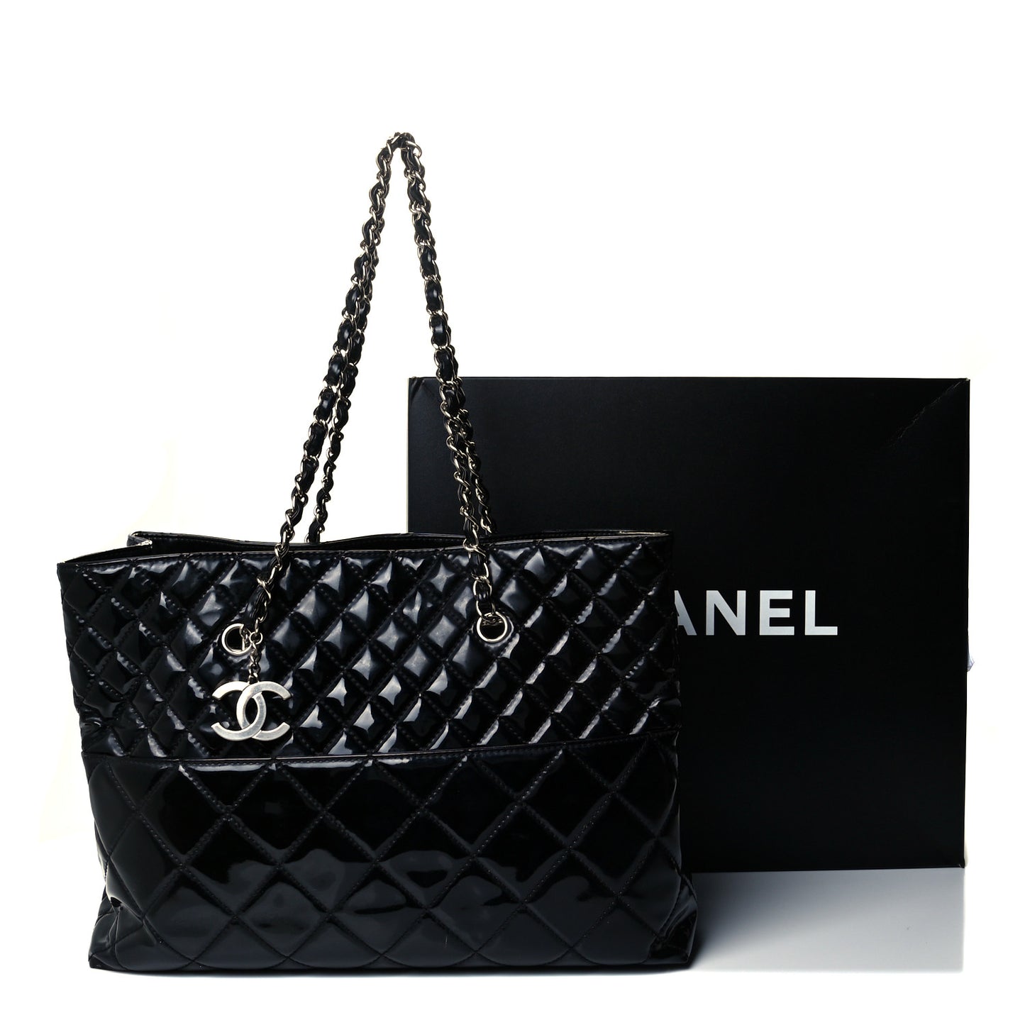 Vinyl Quilted Large In The Business Tote Black