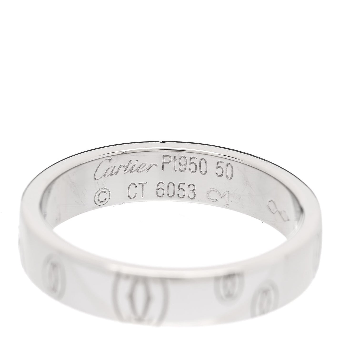Platinum 4mm Happy Birthday Band Ring 50 5.25