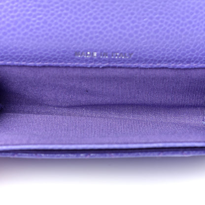 Chanel Caviar Quilted Incognito Flap Card Holder Purple 5 of 9