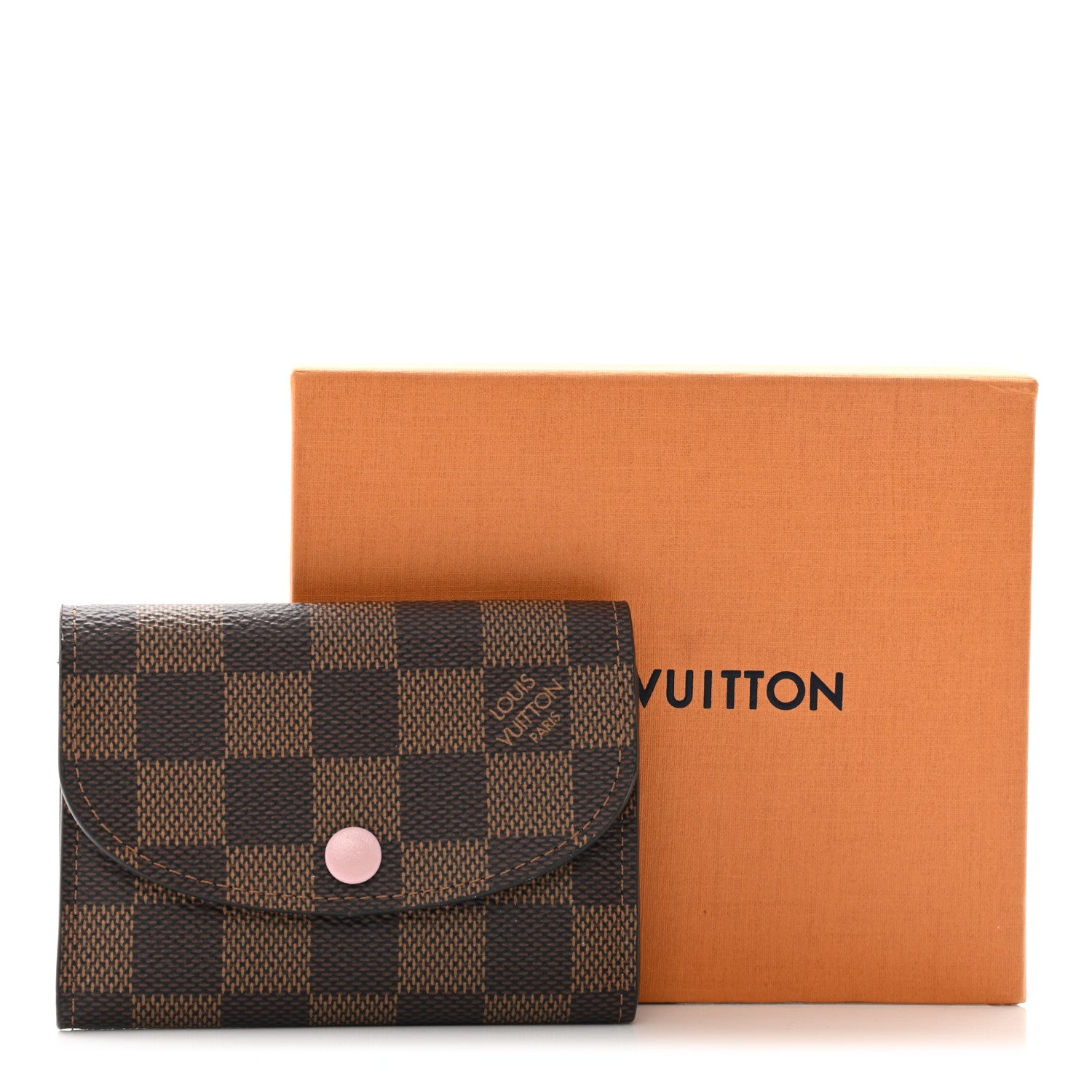 Louis Vuitton Damier Ebene Rosalie Coin Purse Rose Ballerine 10 of 10