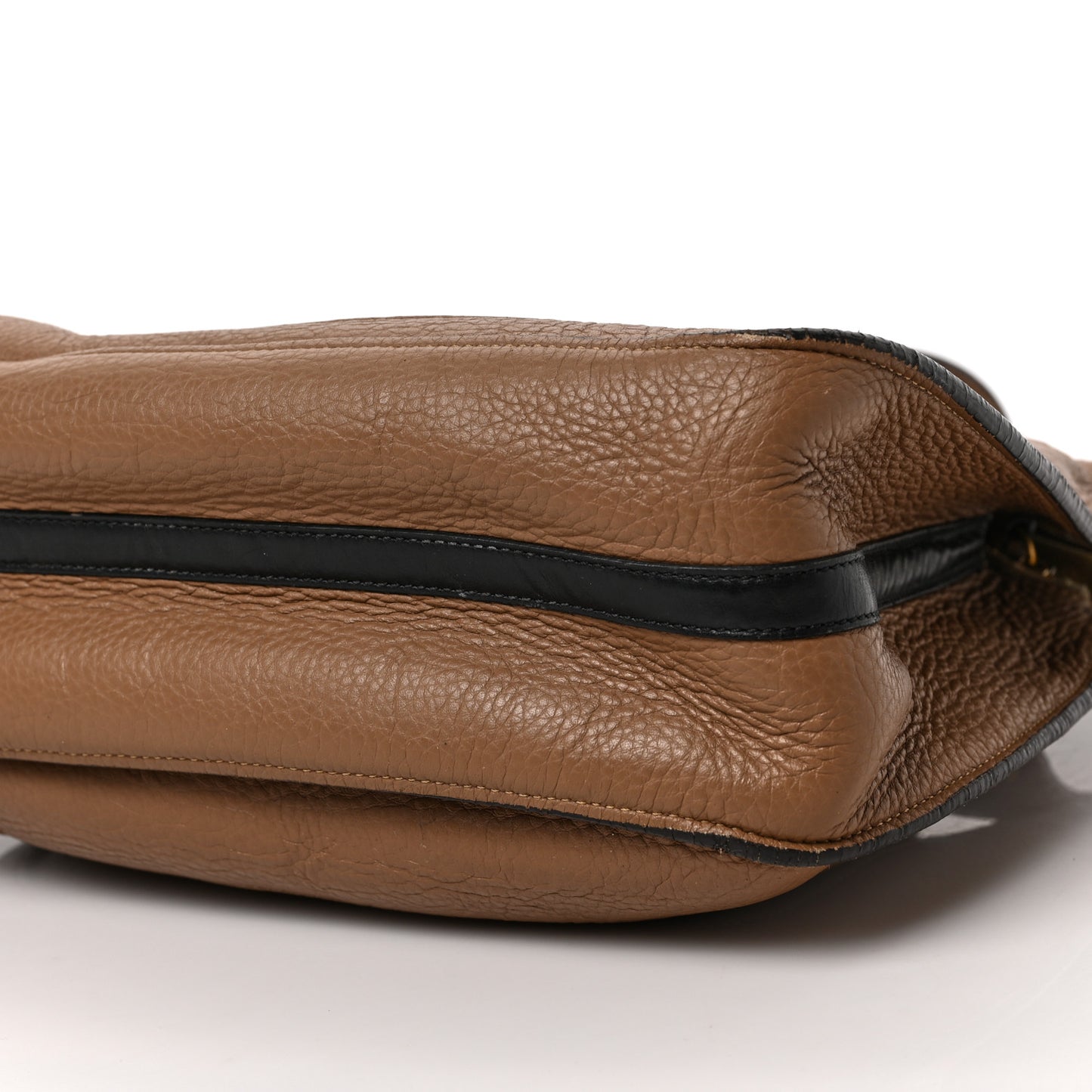 Grained Calfskin Small Hayley Hobo Nut