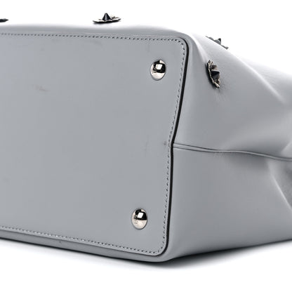 Fendi Vitello Elite Flower Studded Petite 2Jours Tote Grey 6 of 11