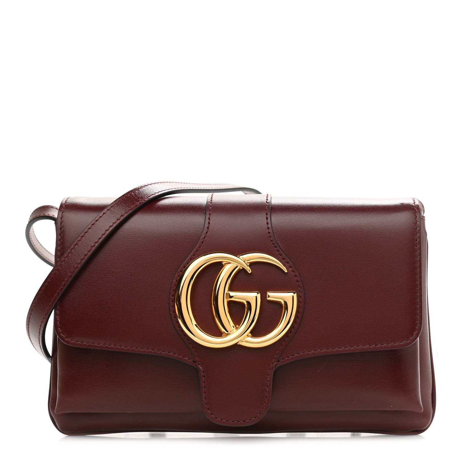 Gucci Vitello Palmellato Lux Small Arli Flap Shoulder Bag Vintage Bordeaux 1 of 10