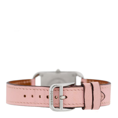 Hermes Stainless Steel Swift Diamond Pink Sapphire Mother of Pearl 23mm Cape Cod Quartz Watch Rose Sakura 3 of 5