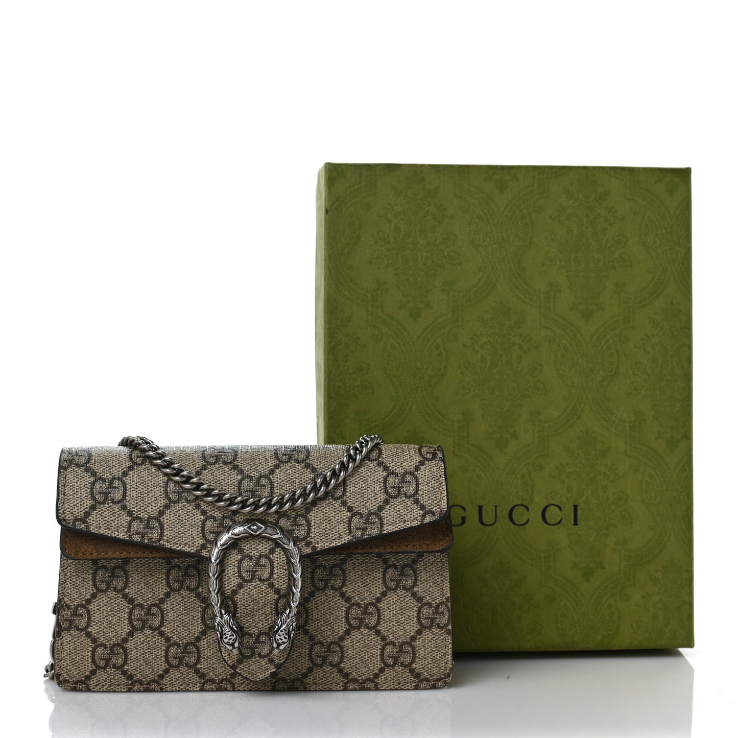 GG Supreme Monogram Super Mini Dionysus Shoulder Bag Taupe