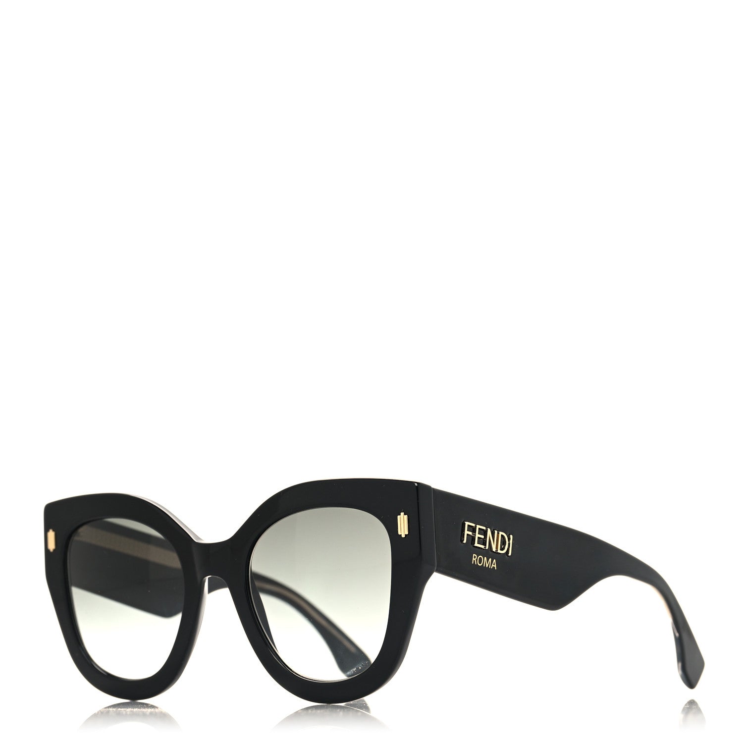 Fendi Acetate Cat Eye Sunglasses FF0435/S Black 1 of 7