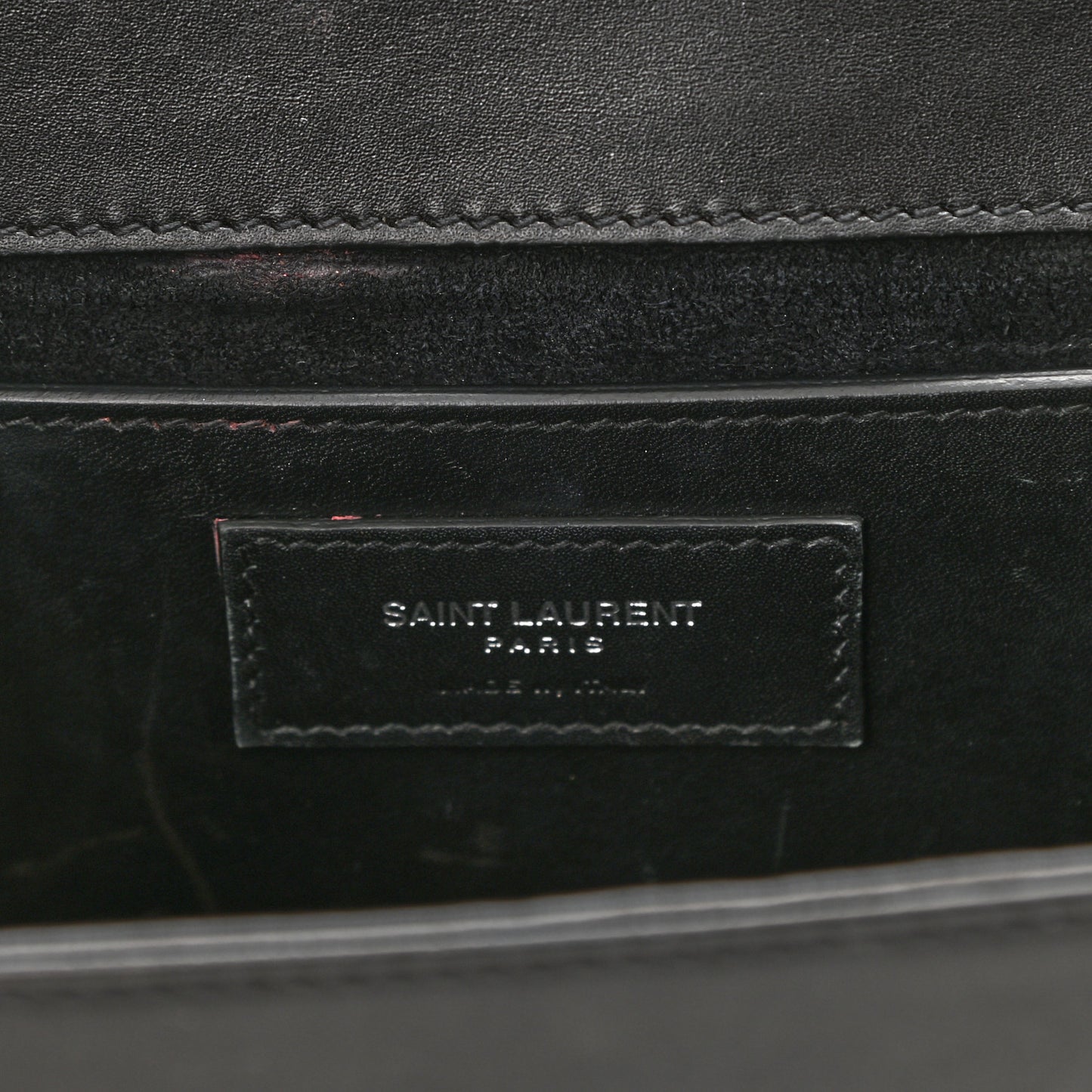 Smooth Calfskin Medium Classic Monogram Kate Tassel Satchel Black