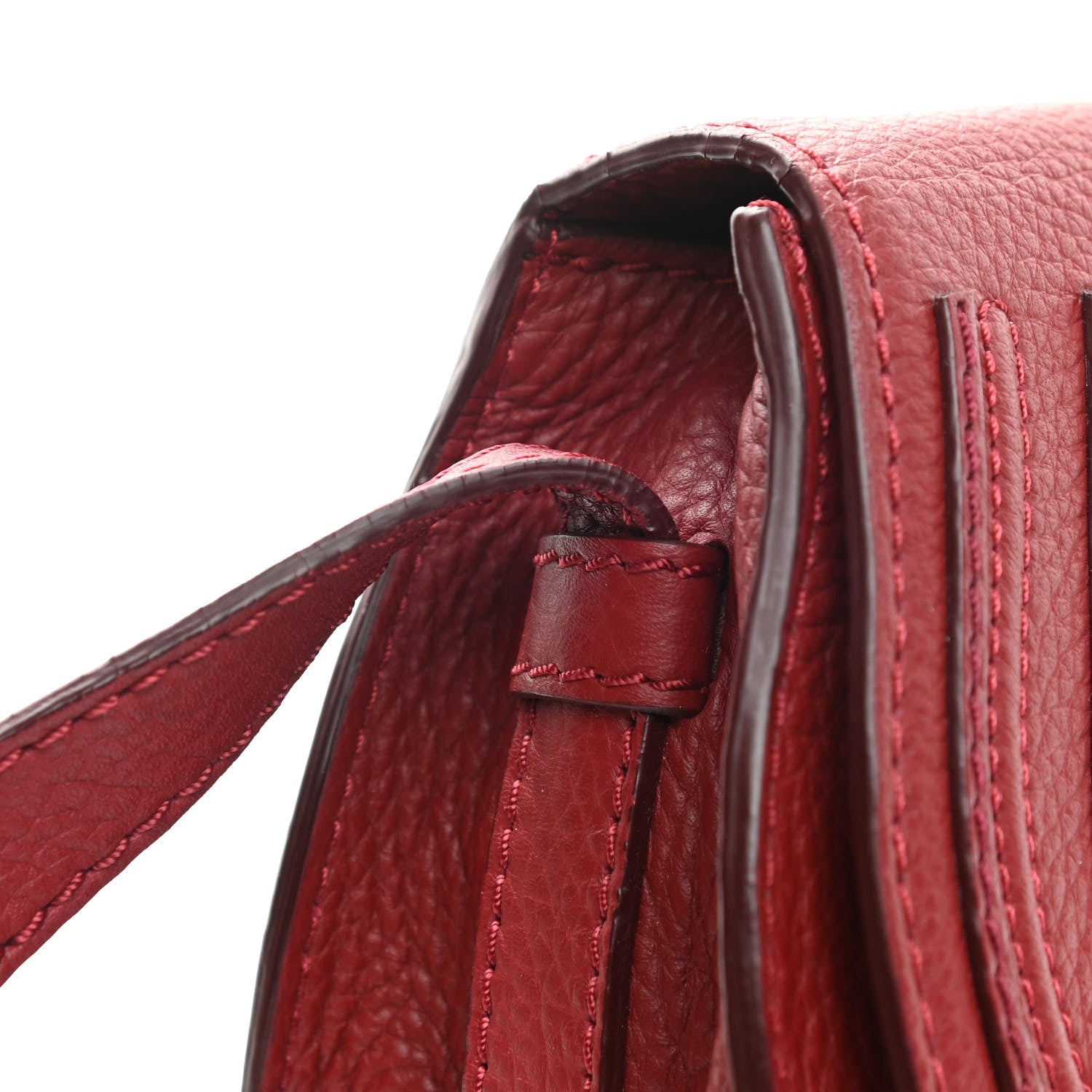 Chloe Calfskin Mini Marcie Round Crossbody Bag Berry Cupcake 10 of 10