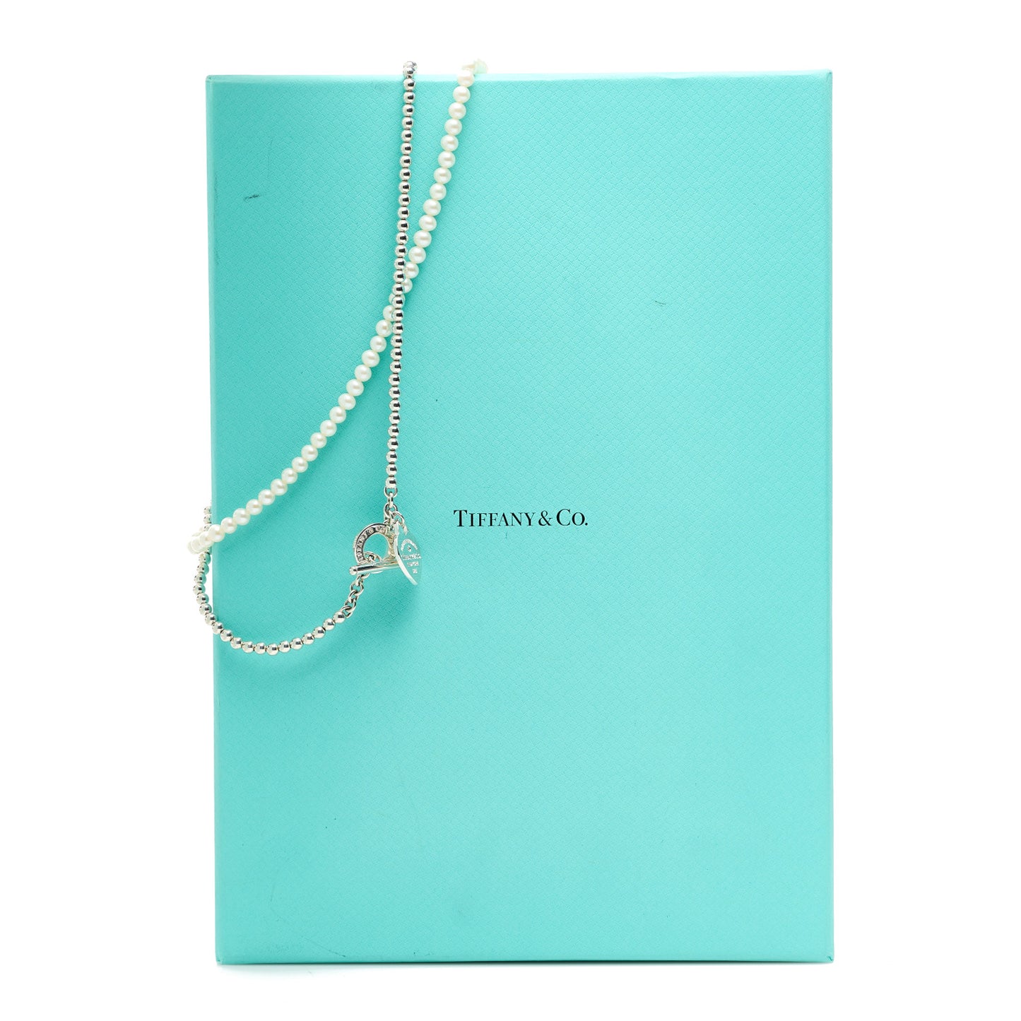 Sterling Silver Diamond Cultured Pearl Return to Tiffany Wrap Necklace