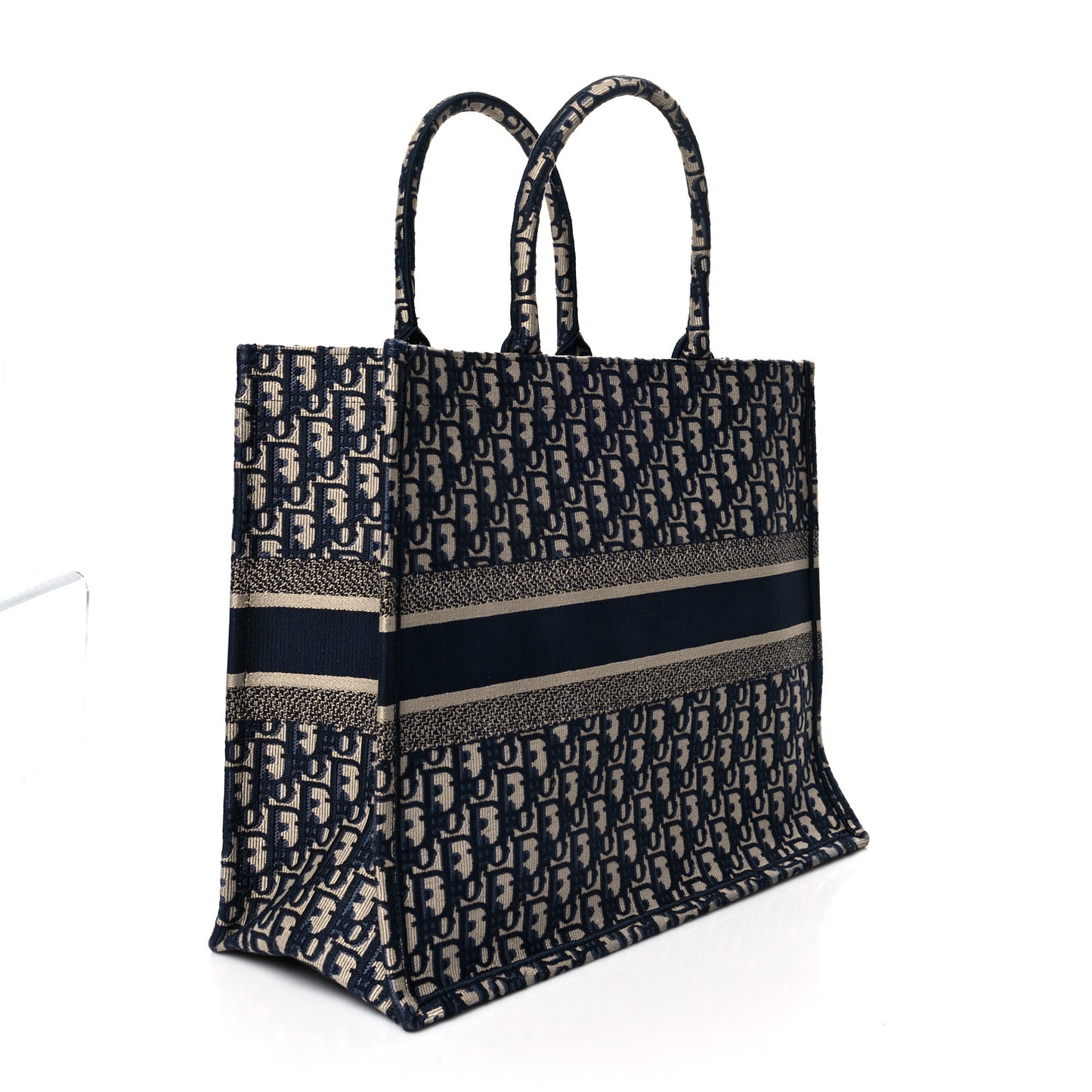 Oblique Book Tote Blue Multicolor