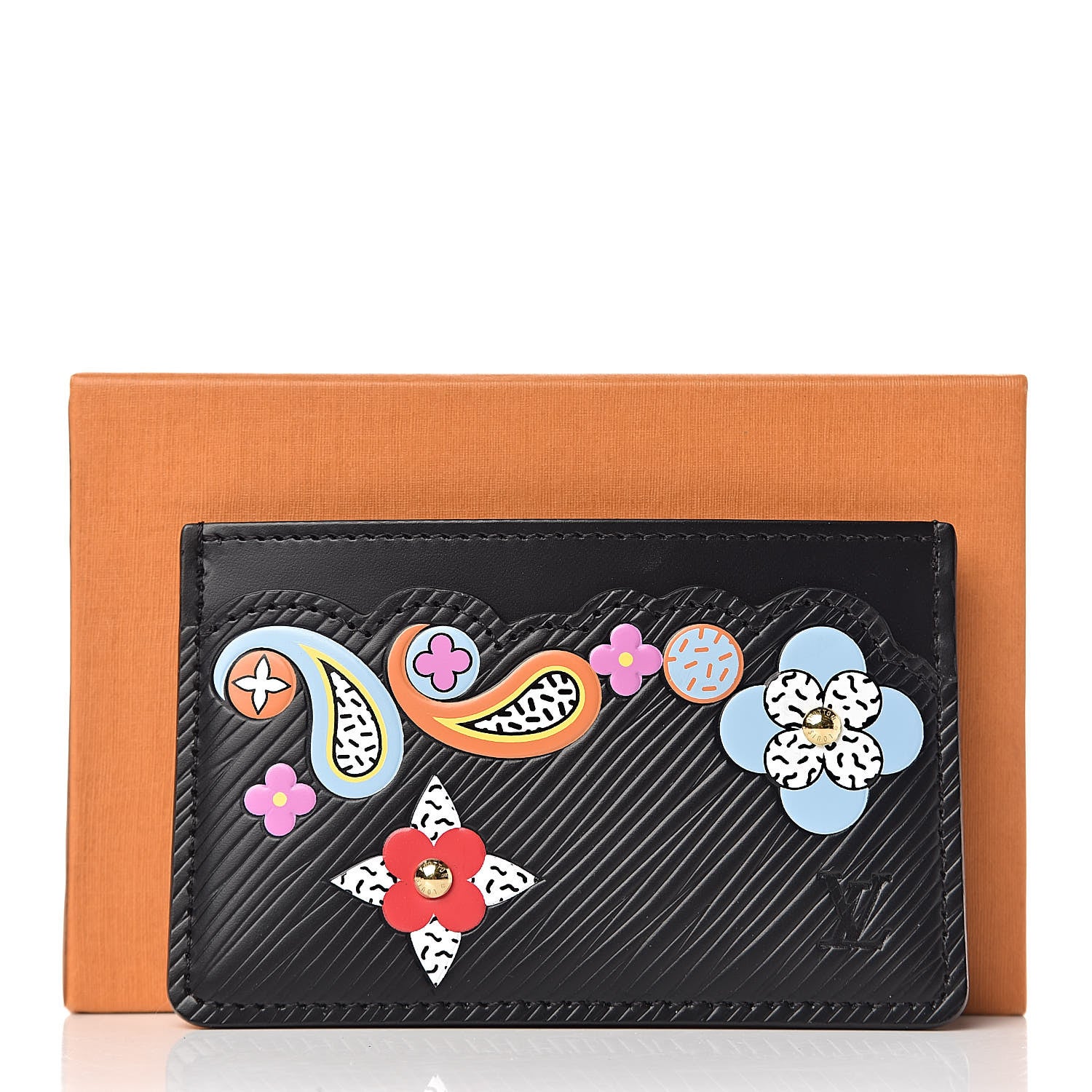 Louis Vuitton Epi Flower Remix Card Holder Black 8 of 8