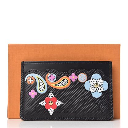 Louis Vuitton Epi Flower Remix Card Holder Black 8 of 8