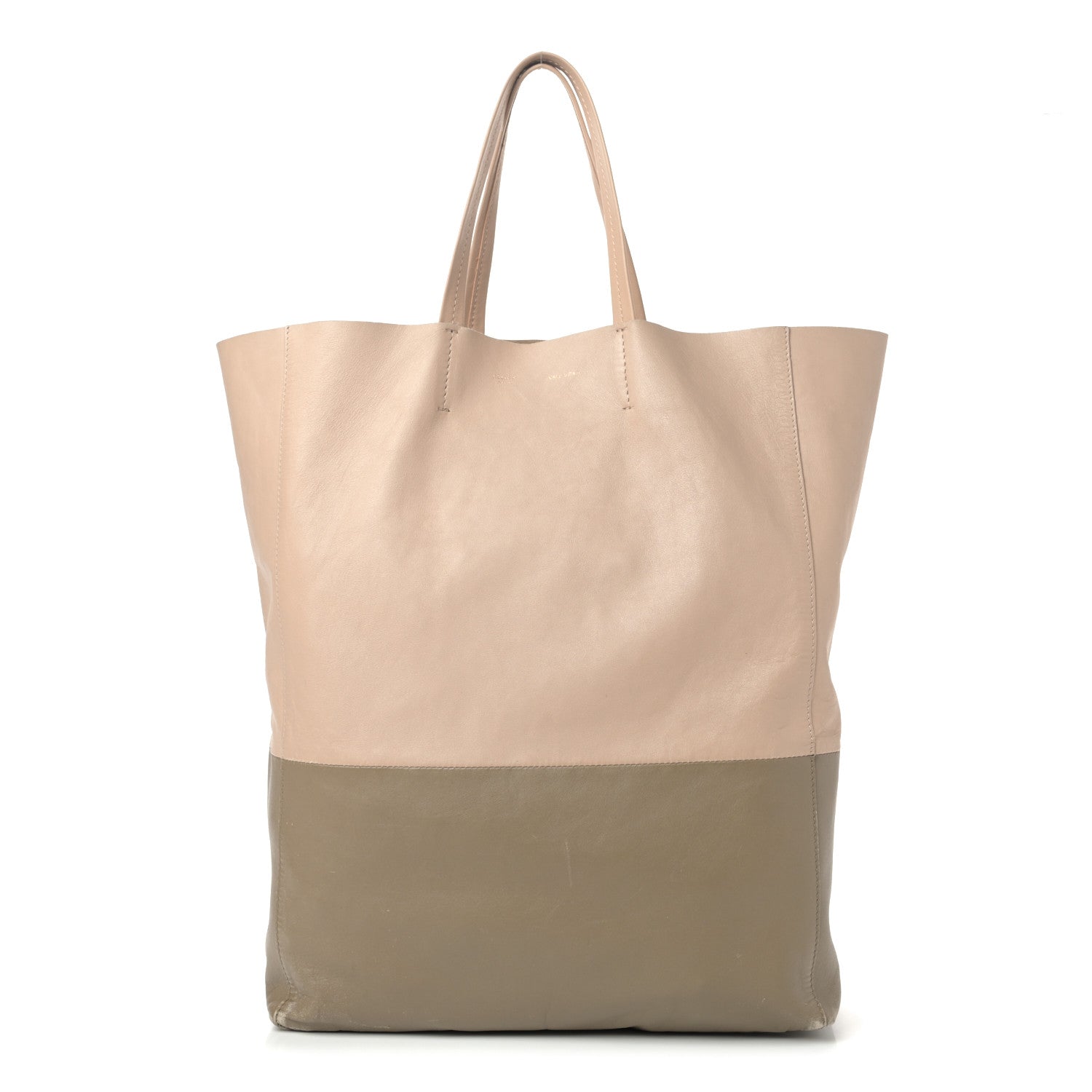 Celine Lambskin Small Vertical Bi-Cabas Nude Taupe 1 of 17