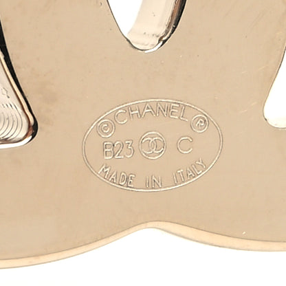 Chanel Enamel CC Earrings Gold Black White 4 of 4