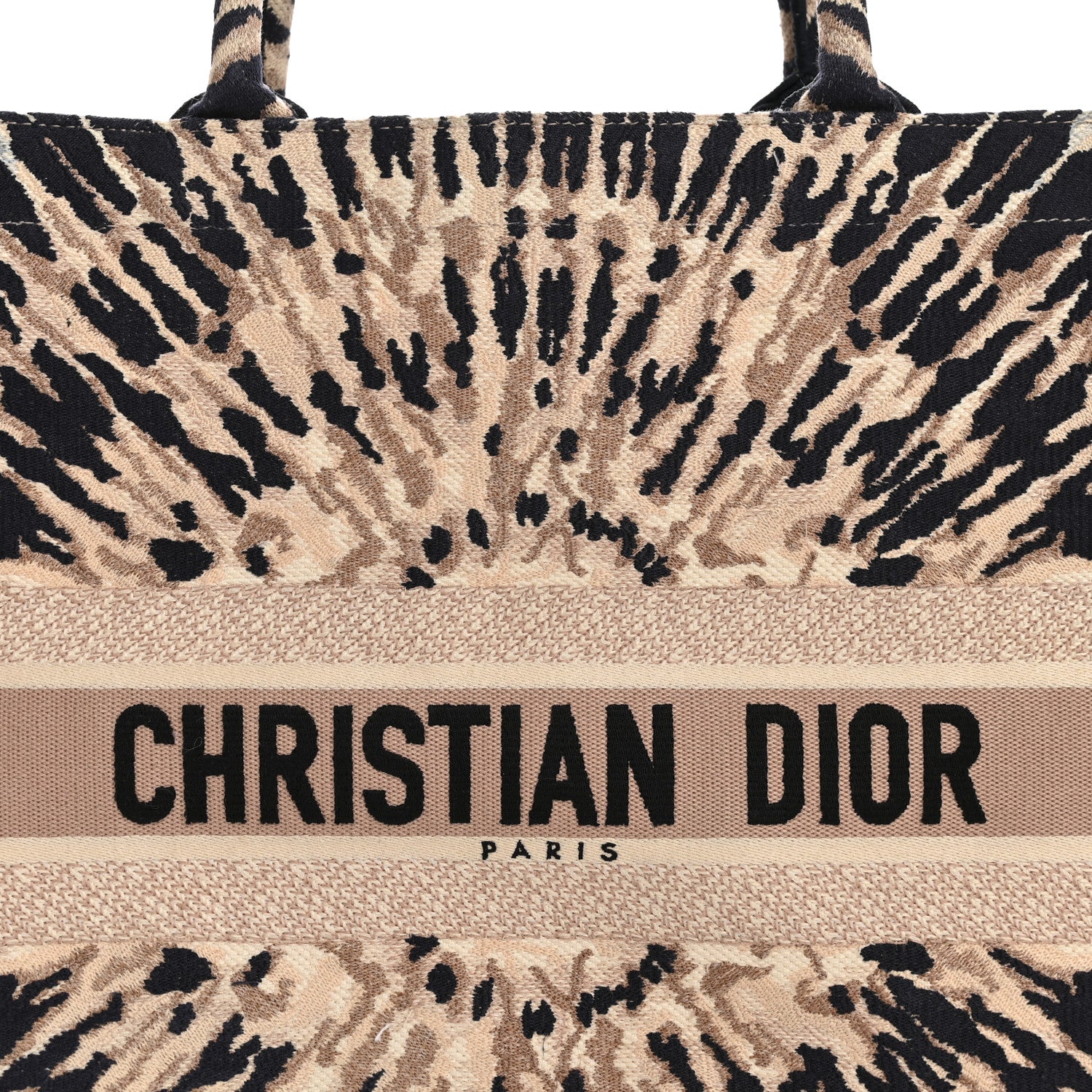 Christian Dior Canvas Embroidered Tie Dye Large Book Tote