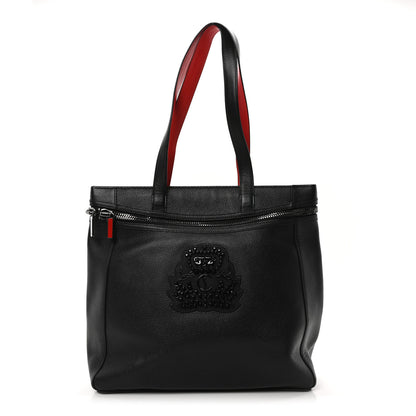 Christian Louboutin Empire Calfskin Studded Cabado Backpack Tote Black 1 of 9