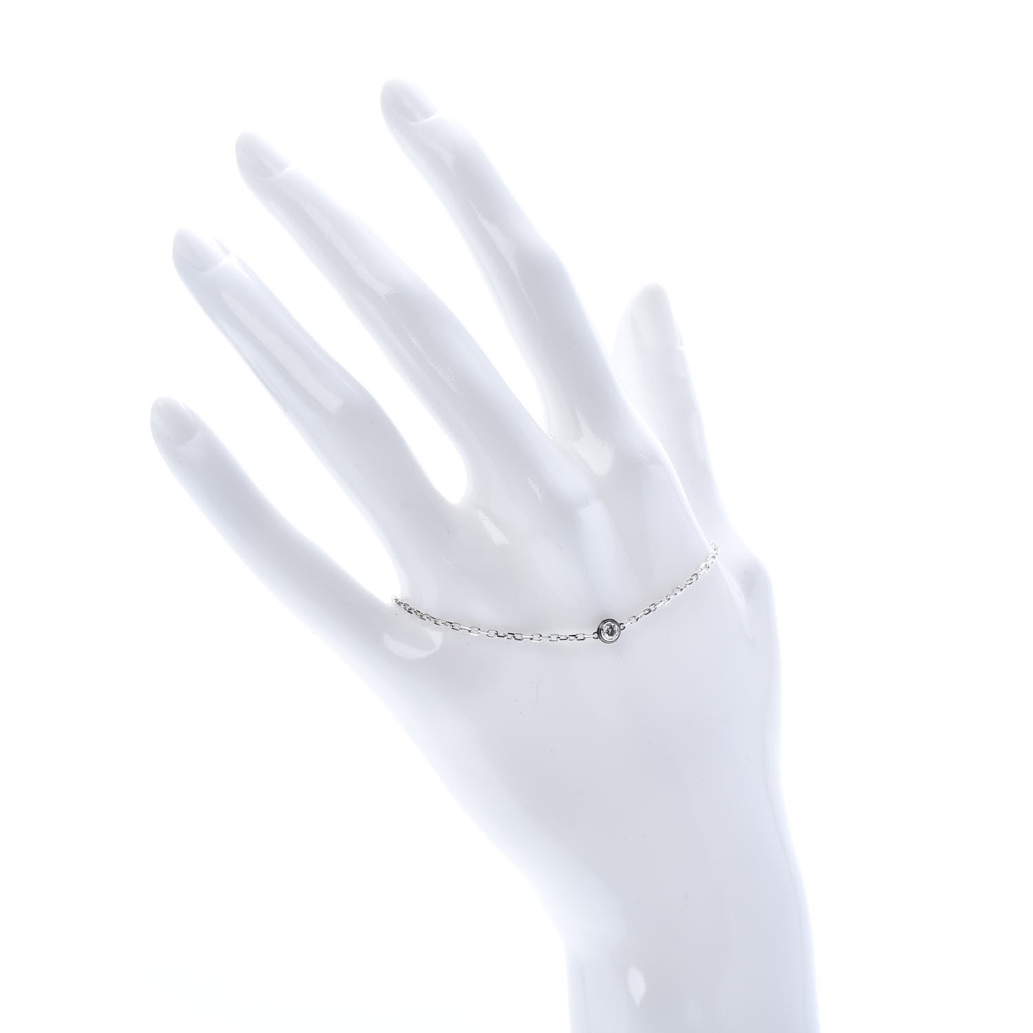 Cartier 18K White Gold Diamond SM D'Amour Bracelet 2 of 5