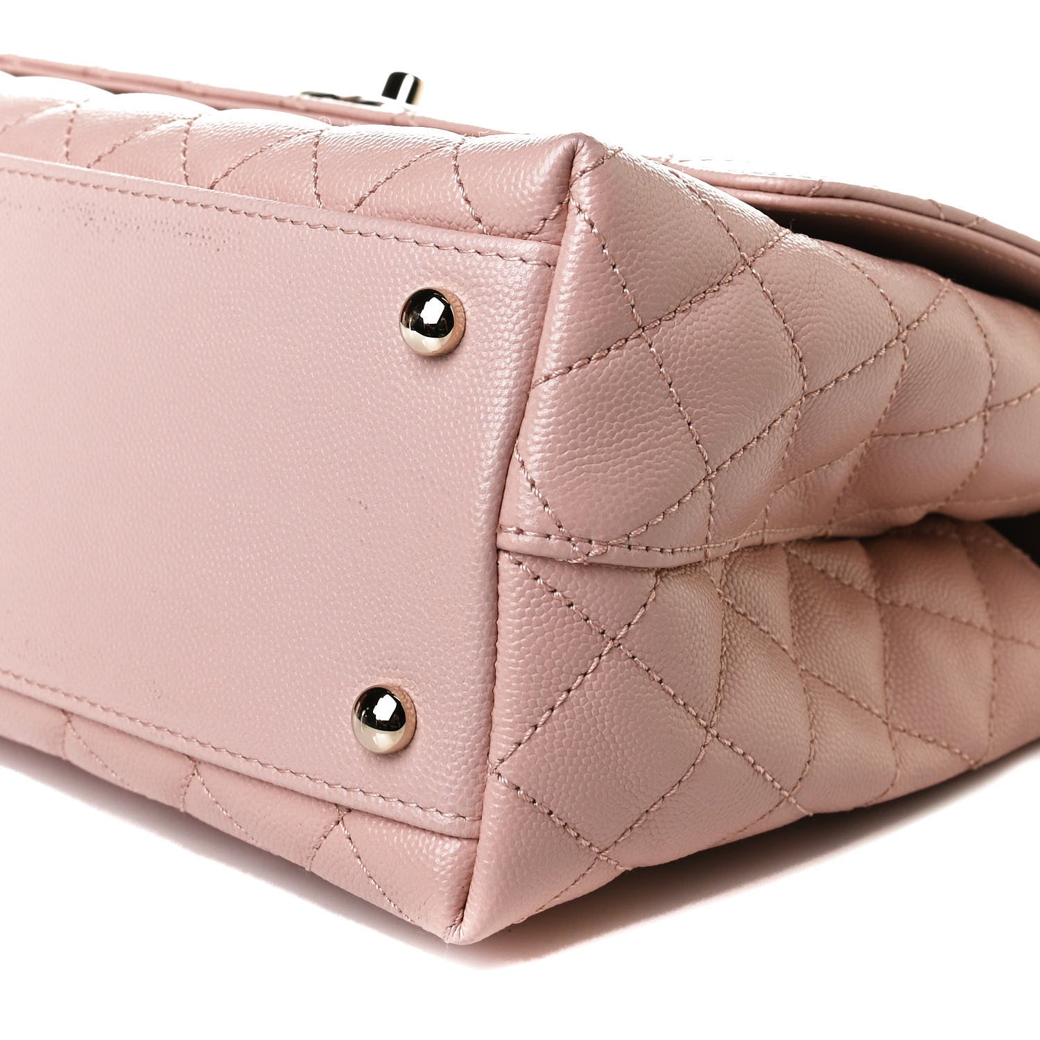 Chanel Caviar Quilted Small Coco Handle Flap Light Pink 10 of 15