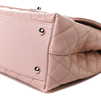Chanel Caviar Quilted Small Coco Handle Flap Light Pink 10 of 15