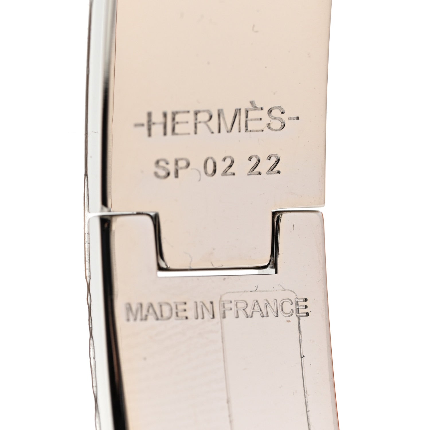 Hermes Enamel Narrow Clic Clac H Bracelet PM White 4 of 5