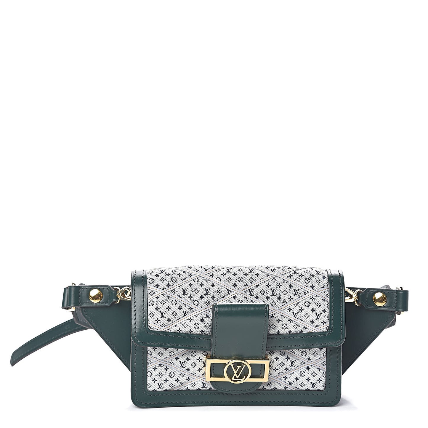 Denim Printed Monogram Dauphine Mini Bumbag