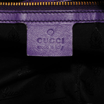 Gucci Leather New Jackie Large Shoulder Bag Purple 5 of 9