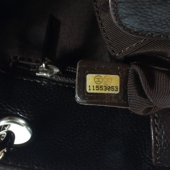 Chanel Caviar Petit Shopping Tote PST Dark Brown 7 of 7