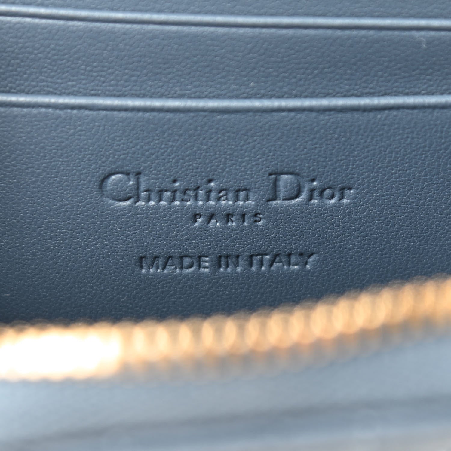 Christian Dior Lambskin Cannage Lady Dior Phone Holder Denim Blue 8 of 8