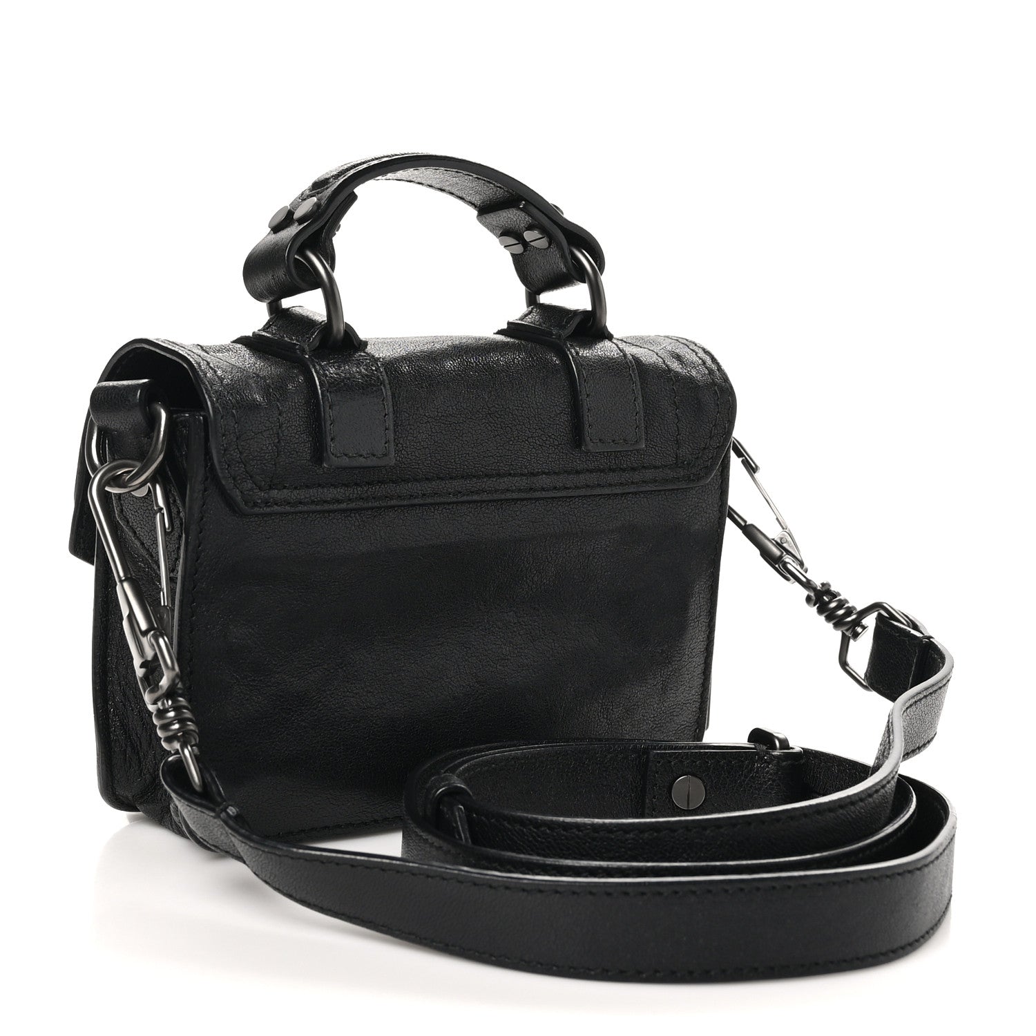 Proenza Schouler Lambskin Micro PS1 Satchel Black 3 of 10