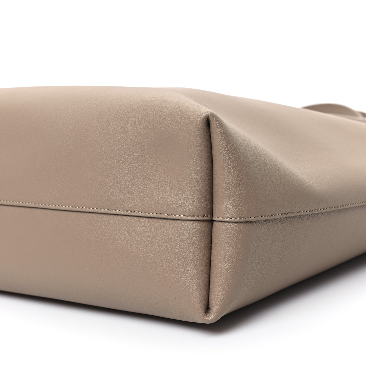 Calfskin Large Shopping Tote Dark Beige