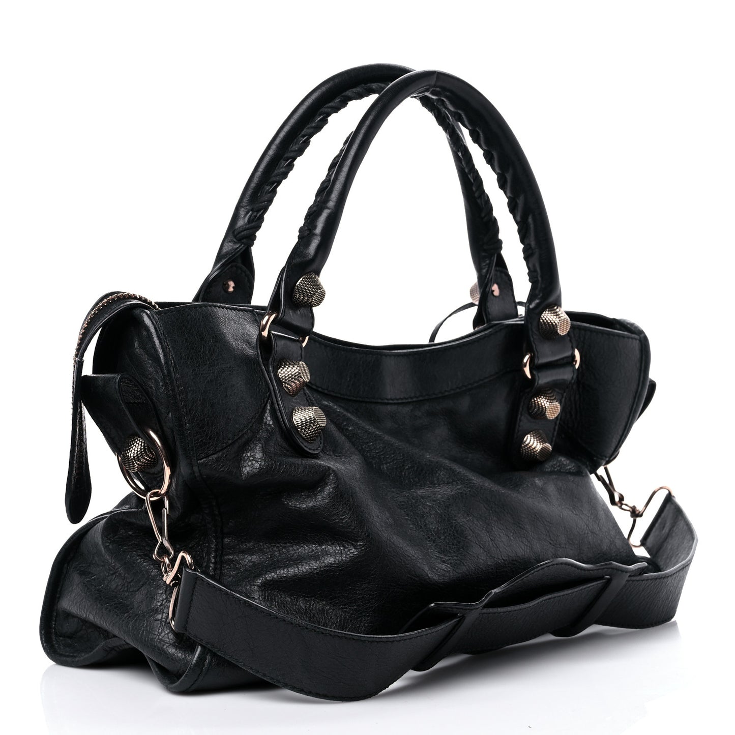 Agneau Giant 21 Rose Gold Hardware City Black