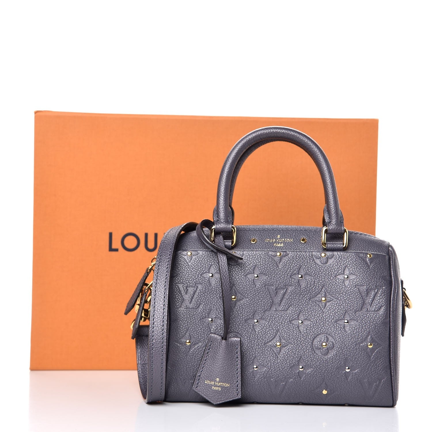 Louis Vuitton Empreinte Studded Speedy Bandouliere 20 Gris Silver 8 of 8