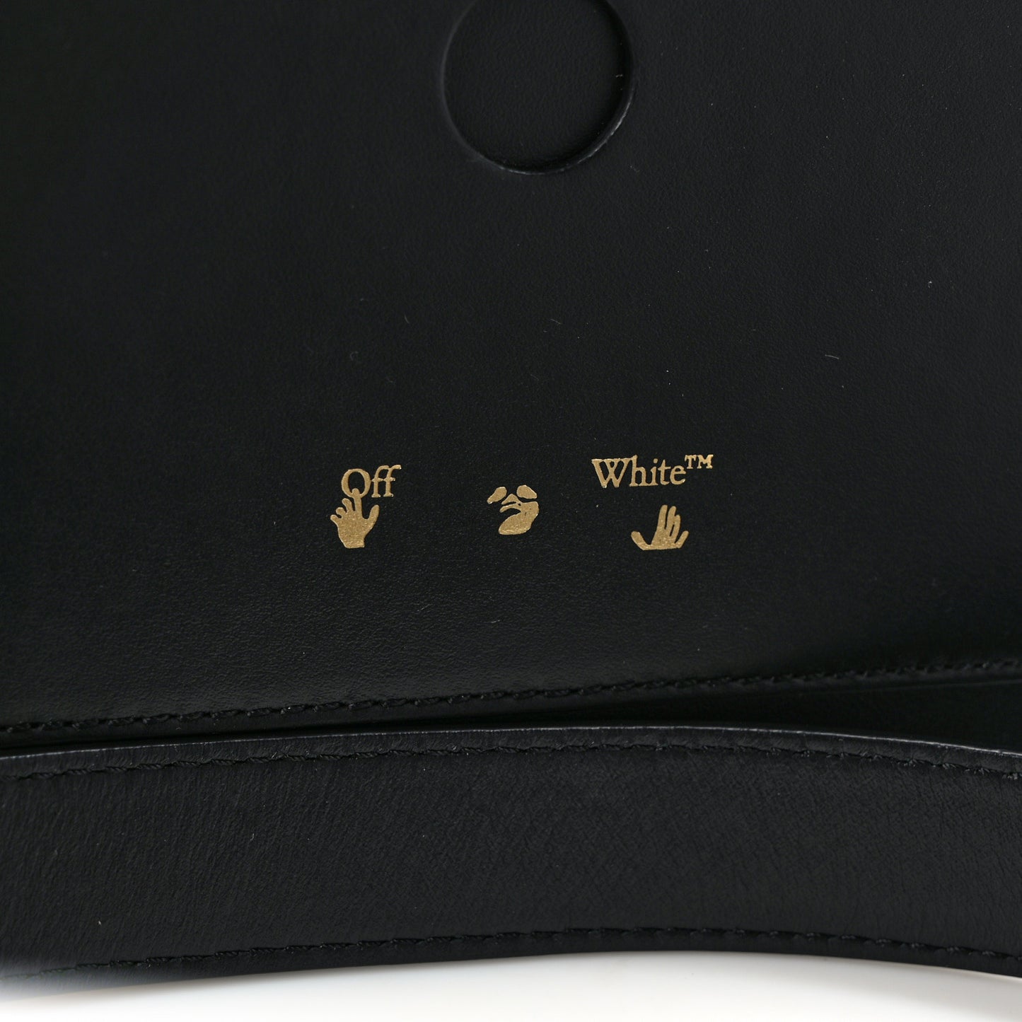 Calfskin 3D Nail Logo Shoulder Bag Black