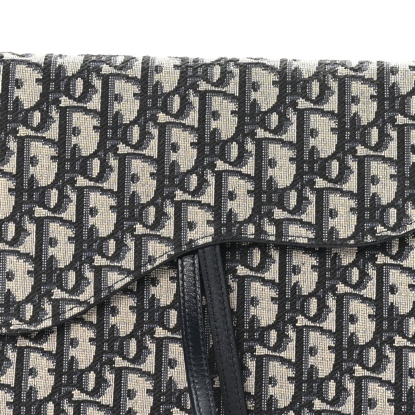 Oblique Jacquard  Saddle Pouch Blue