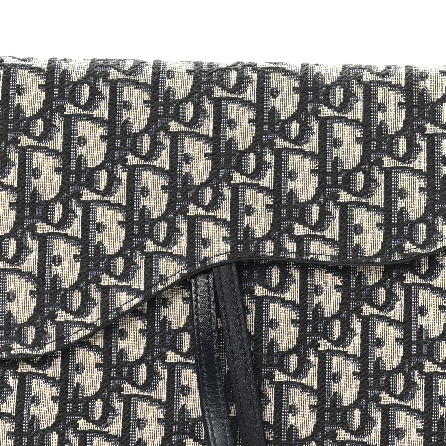 Christian Dior Oblique Jacquard  Saddle Pouch Blue 8 of 9