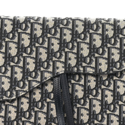 Christian Dior Oblique Jacquard  Saddle Pouch Blue 8 of 9