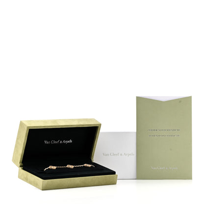 Van Cleef & Arpels 18K Yellow Gold 5 Motifs Vintage Alhambra Bracelet 5 of 5