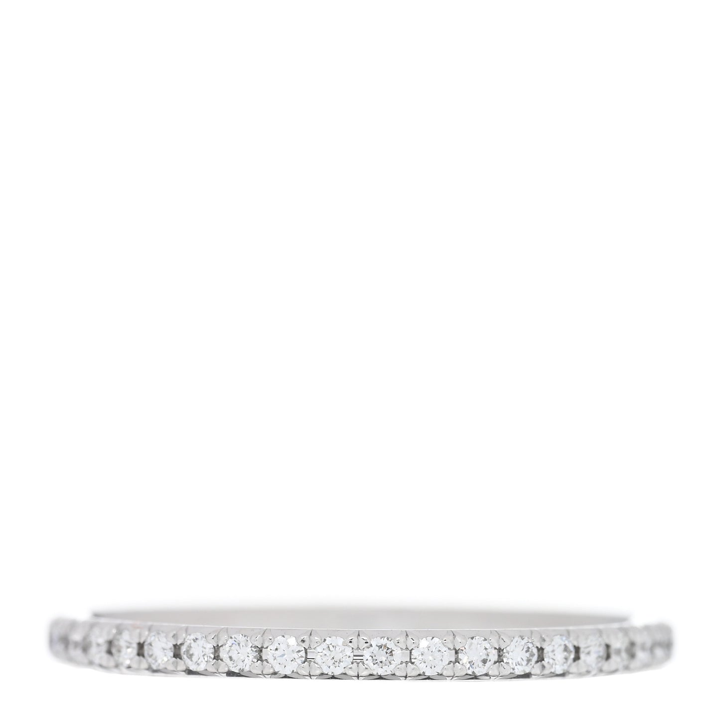 18K White Gold Diamond Metro Band Ring 50 5.5