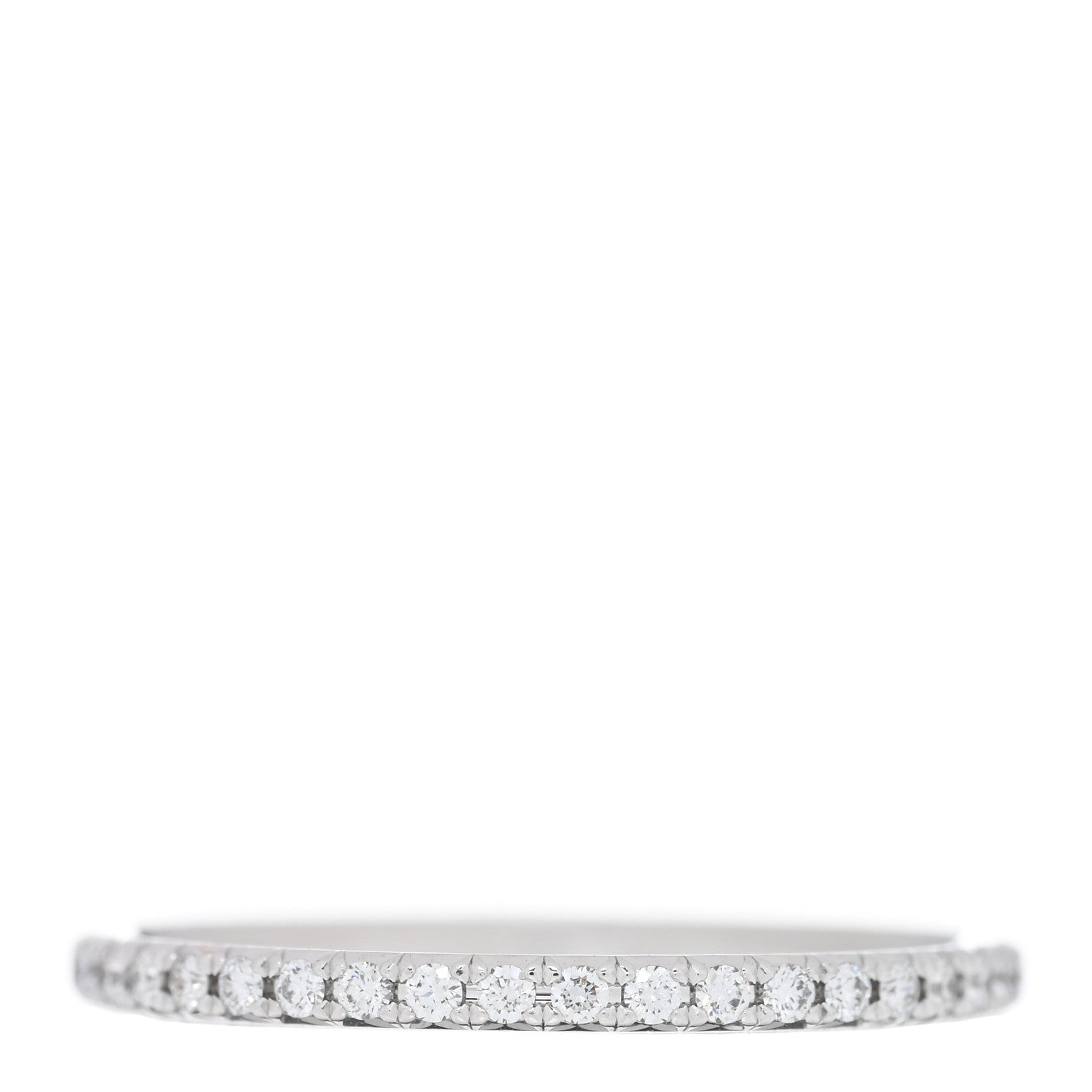 Tiffany 18K White Gold Diamond Metro Band Ring 50 5.5 1 of 4