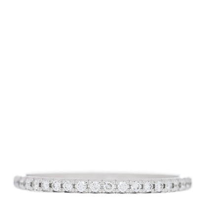 Tiffany 18K White Gold Diamond Metro Band Ring 50 5.5 1 of 4