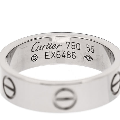 Cartier 18K White Gold 5.5mm LOVE Ring 55 7.25 4 of 4