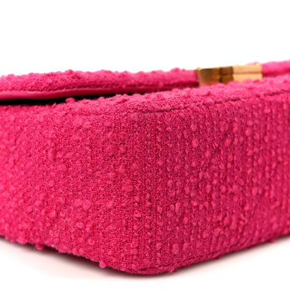 Saint Laurent Boucle Tweed Patchwork Monogram Medium Jamie Baguette Magenta 9 of 10