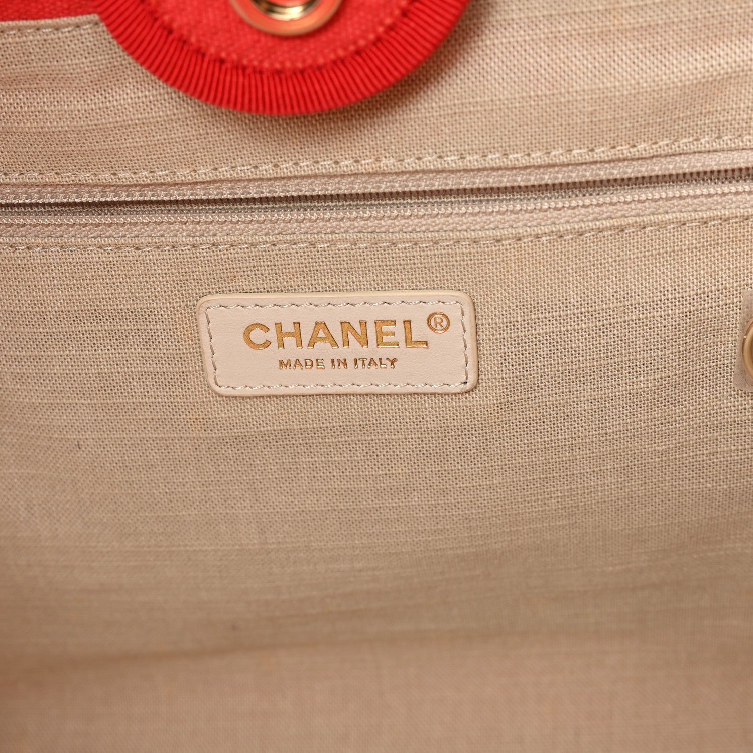 Chanel Mixed Fibers Small Deauville Tote Red 7 of 12