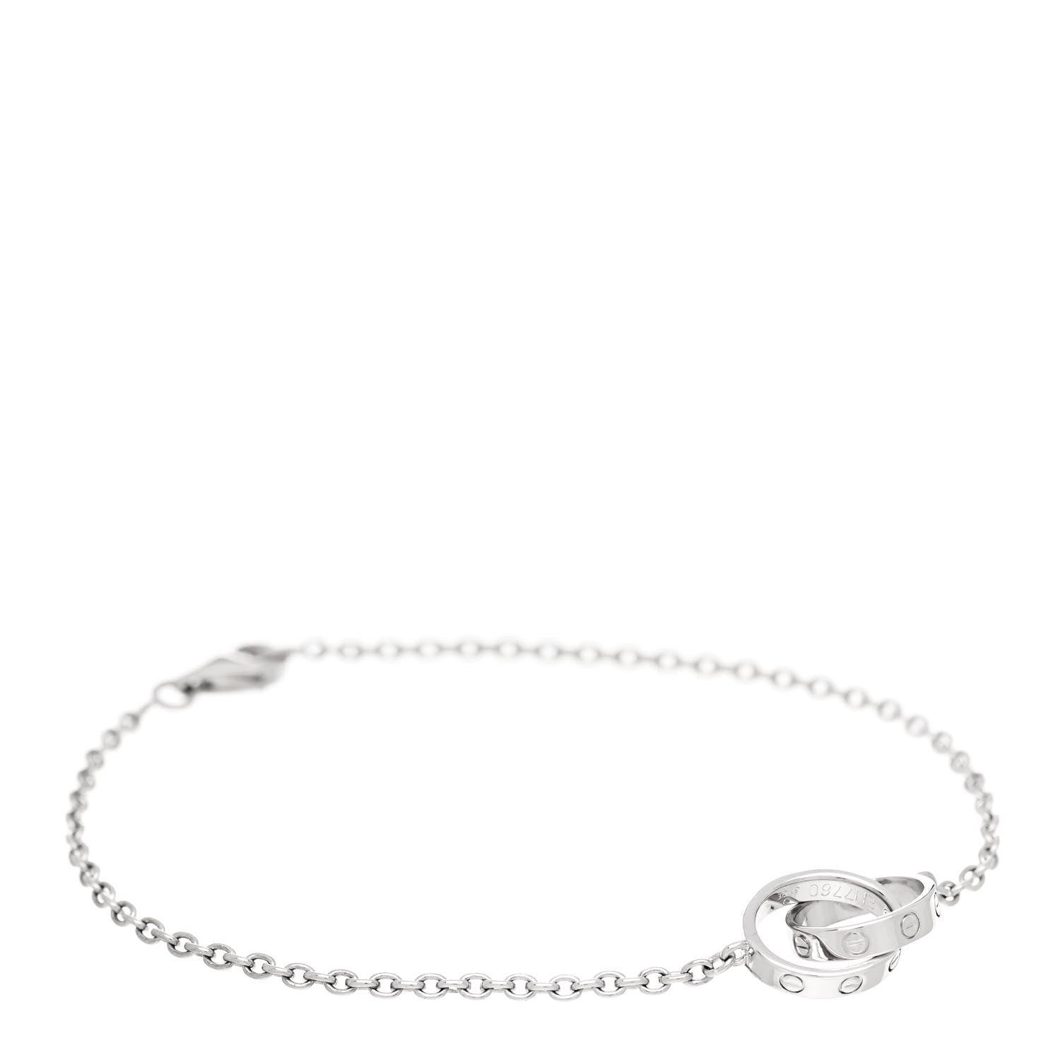 Cartier 18K White Gold Interlocking LOVE Bracelet 1 of 4