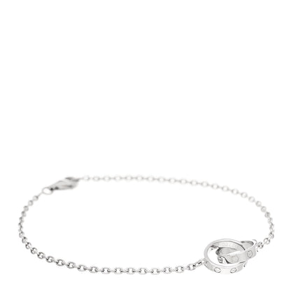 Cartier 18K White Gold Interlocking LOVE Bracelet 1 of 4