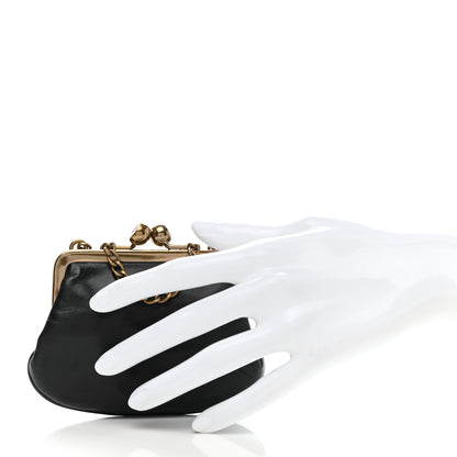 Chanel Glazed Calfskin Small Kisslock Frame Bag Black 2 of 7