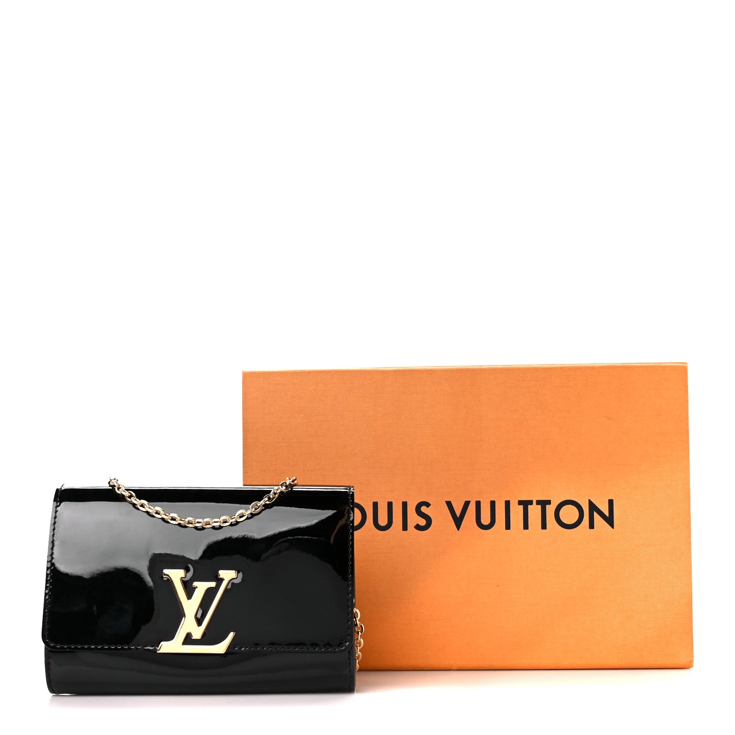 Patent Louise PM Chain Clutch Black